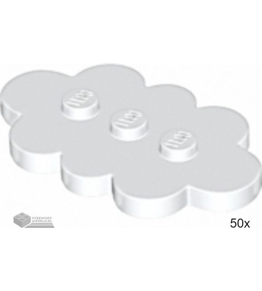 50x LEGO 35470 Wit Tegel aangepast, 50 stuks