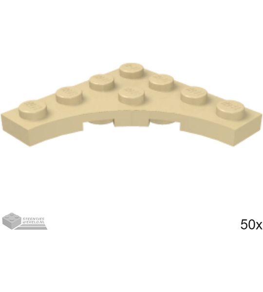 50x LEGO 35044 Tan, Plaat aangepast, 50 stuks