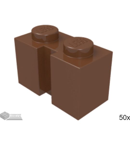 50x LEGO 4216 Roodbruin, 50 stuks