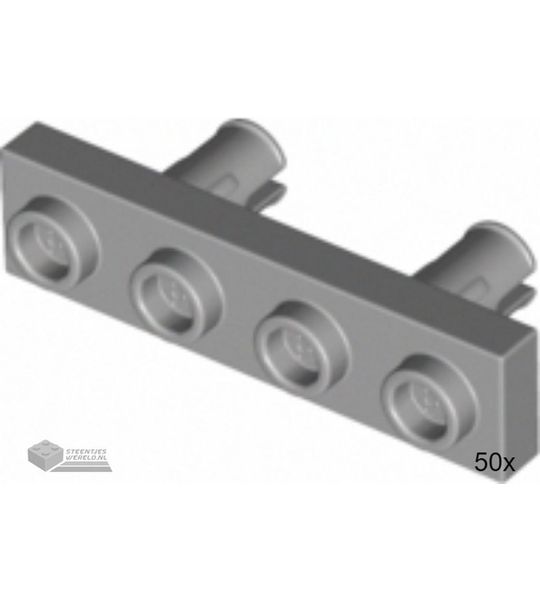 50x LEGO 68382 Licht blauwgrijs, Plaat aangepast, 50 stuks