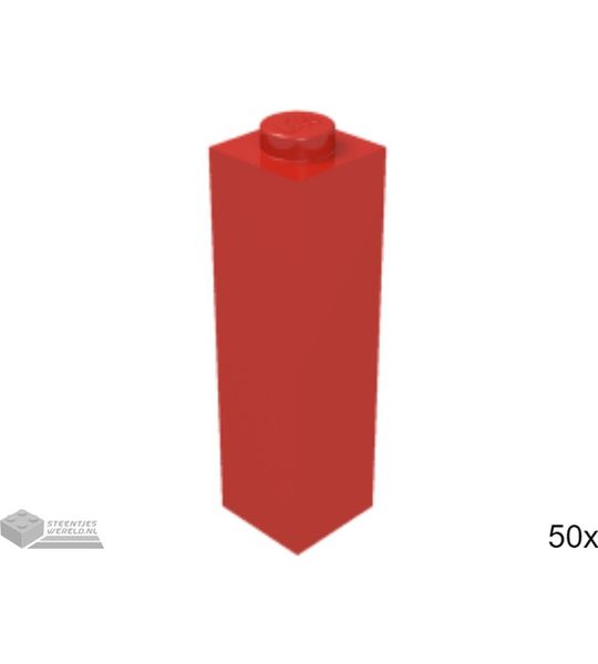 50x LEGO 14716 Steen Rood, 50 stuks
