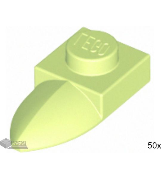 50x LEGO 49668 Gelig groen, Plaat aangepast, 50 stuks