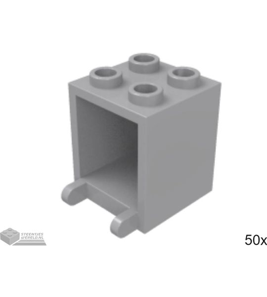 50x LEGO 4345 Licht blauwgrijs, 50 stuks