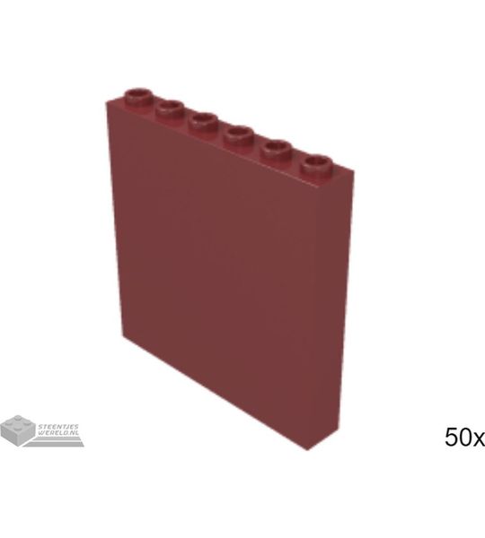 50x LEGO 59349 Paneel Donkerrood, 50 stuks