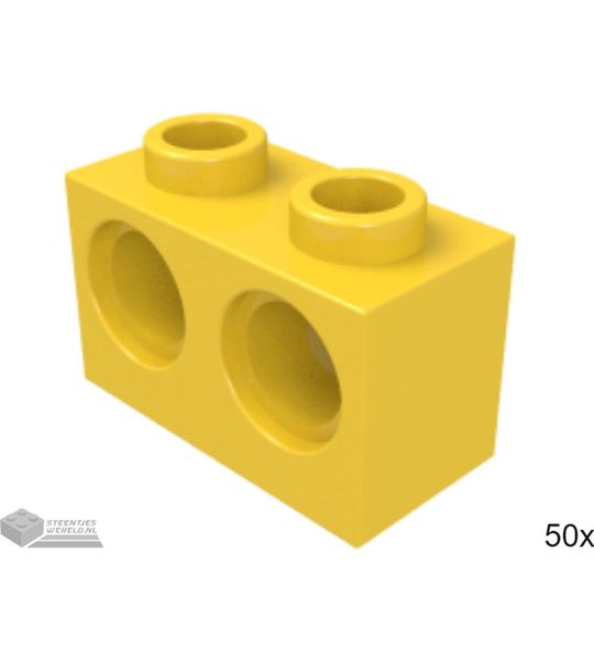 50x LEGO 32000 Technic steen Geel, 50 stuks