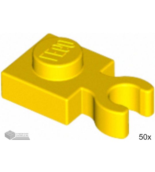 50x LEGO 4085d Geel, Plaat aangepast, 50 stuks