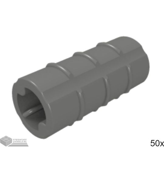 50x LEGO 6538b Technic connector Donkergrijs, 50 stuks