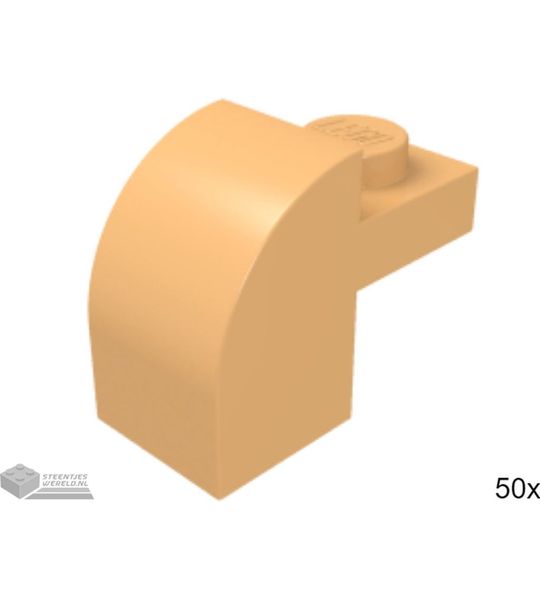 50x LEGO 6091 Dakpan gebogen Medium noga, 50 stuks