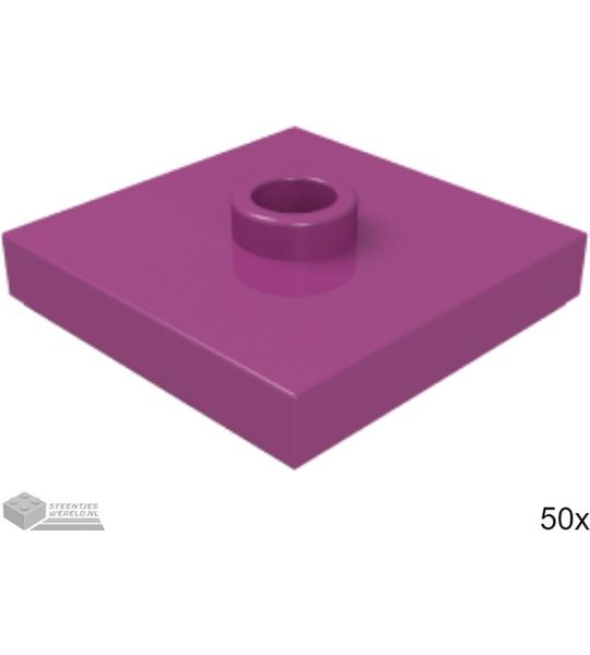 50x LEGO 87580 Magenta, Plaat aangepast, 50 stuks
