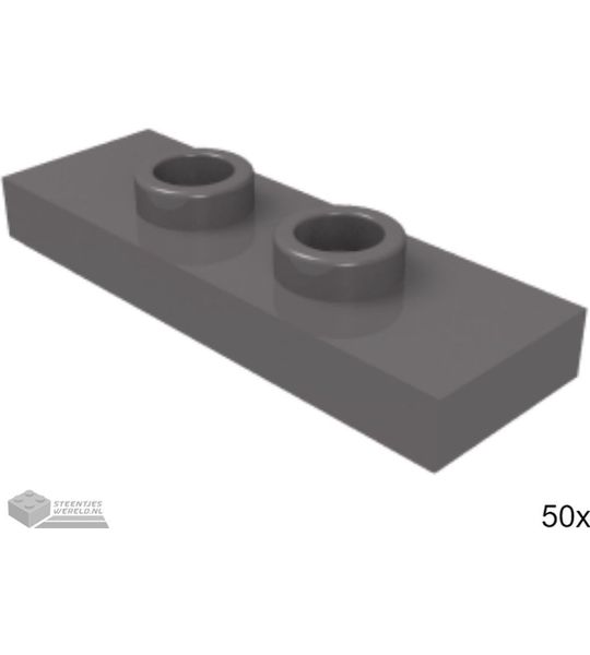 50x LEGO 34103 Donker blauwgrijs, Plaat aangepast, 50 stuks