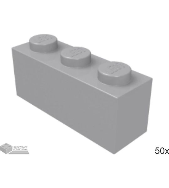 50x LEGO 3622 Steen 1x3 Licht blauwgrijs, 50 stuks