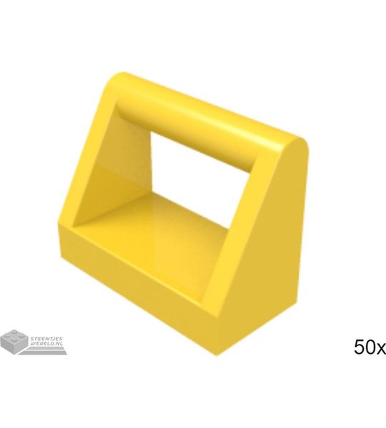 50x LEGO 2432 Geel Tegel aangepast, 50 stuks