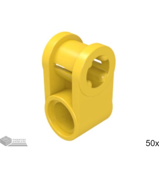 50x LEGO 6536 Technic connector Geel, 50 stuks