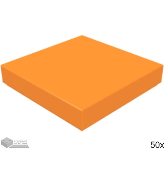 50x LEGO 3068b Tegel 2x2 Oranje, 50 stuks