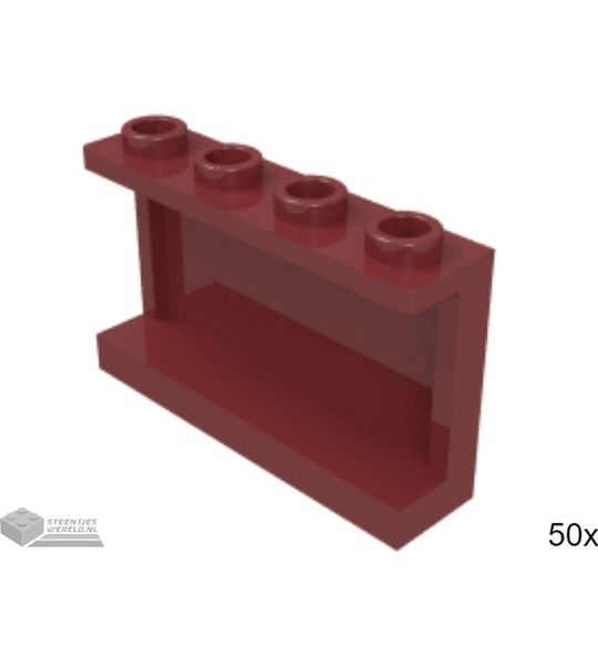 50x LEGO 14718 Paneel Donkerrood, 50 stuks