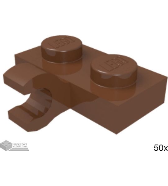 50x LEGO 11476 Roodbruin, Plaat aangepast, 50 stuks