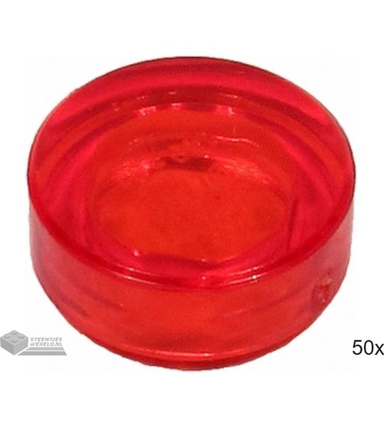 50x LEGO 98138 Doorzichtig rood, 50 stuks