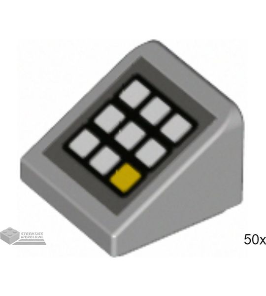 50x LEGO 54200pb106 Licht blauwgrijs, 50 stuks