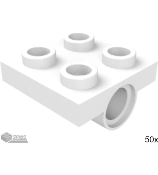 50x LEGO 10247 Wit, Plaat aangepast, 50 stuks