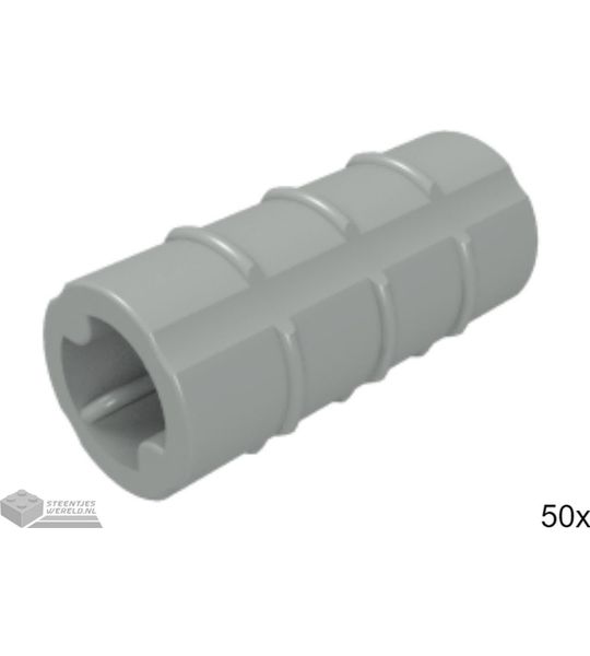 50x LEGO 6538b Technic connector Lichtgrijs, 50 stuks