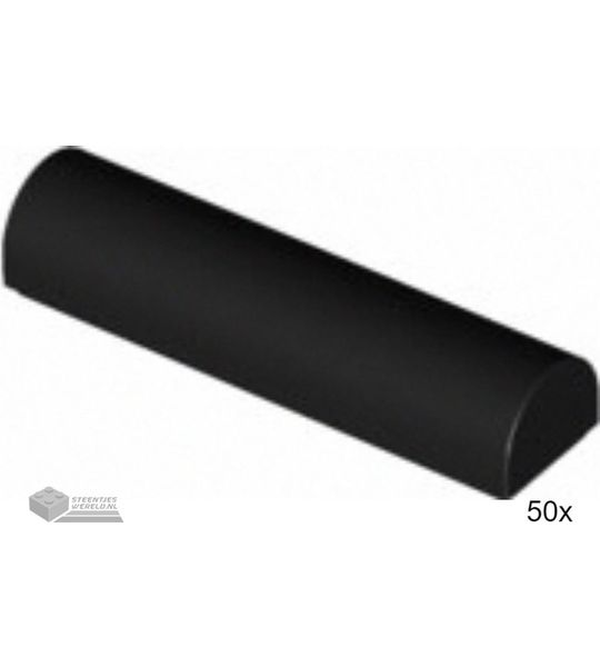 50x LEGO 79756 Dakpan gebogen Zwart, 50 stuks