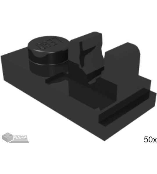 50x LEGO 92280 Zwart, Plaat aangepast, 50 stuks