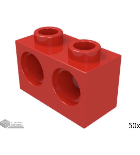 50x LEGO 32000 Technic steen Rood, 50 stuks