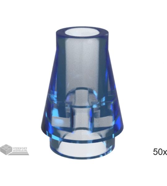 50x LEGO 4589 Doorzichtig donkerblauw, 50 stuks