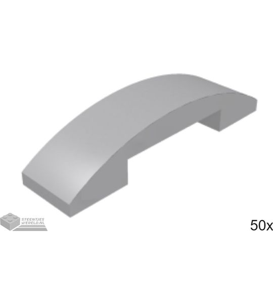 50x LEGO 93273 Dakpan gebogen Licht blauwgrijs, 50 stuks