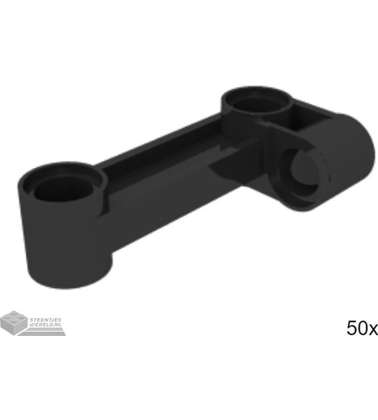 50x LEGO 11455 Technic connector Zwart, 50 stuks