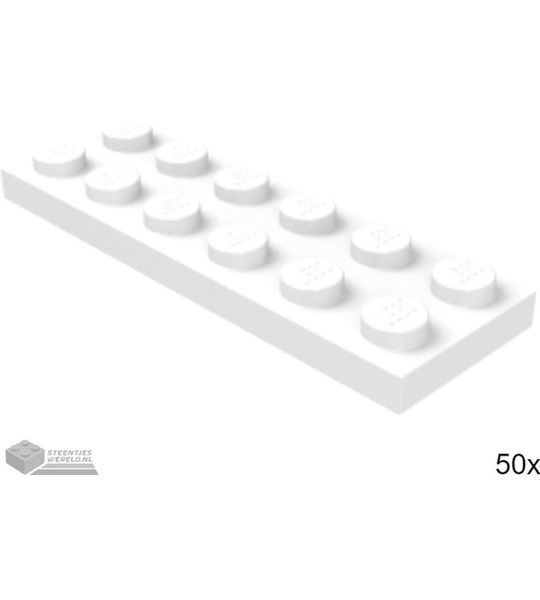 50x LEGO 3795 Wit, 50 stuks