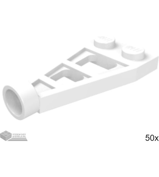 50x LEGO 4596 Wit, Plaat aangepast, 50 stuks