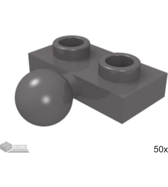 50x LEGO 14417 Donker blauwgrijs, Plaat aangepast, 50 stuks
