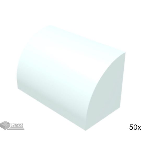 50x LEGO 37352 Dakpan gebogen Licht aqua, 50 stuks