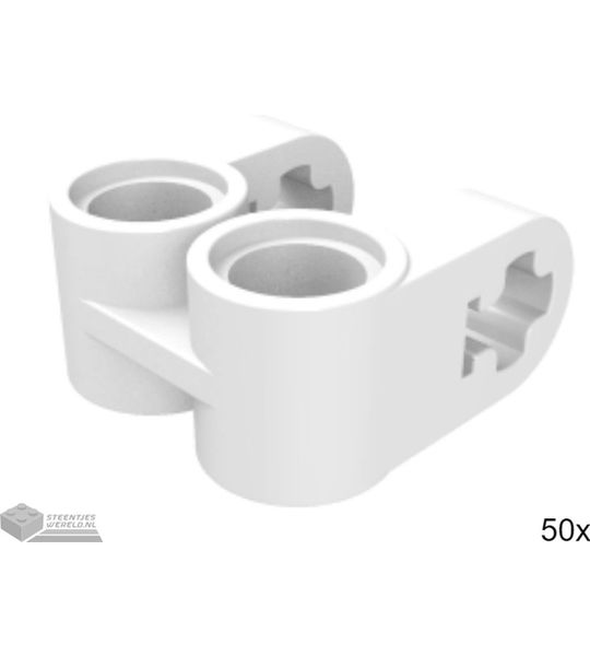 50x LEGO 41678 Technic connector Wit, 50 stuks