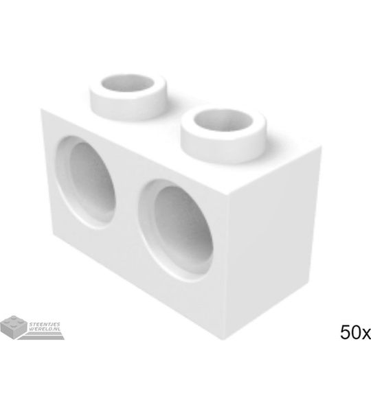 50x LEGO 32000 Technic steen Wit, 50 stuks