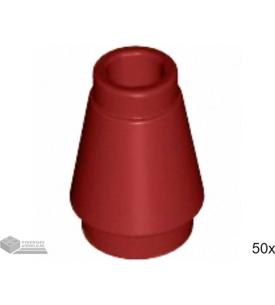 50x LEGO 4589b Donkerrood, 50 stuks