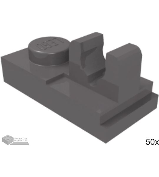 50x LEGO 92280 Donker blauwgrijs, Plaat aangepast, 50 stuks