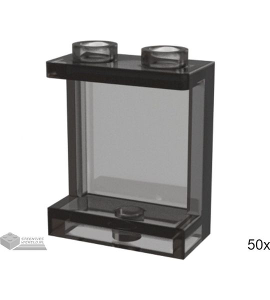 50x LEGO 87552 Paneel Doorzichtig zwart, 50 stuks