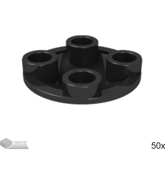 50x LEGO 2654 Zwart, 50 stuks
