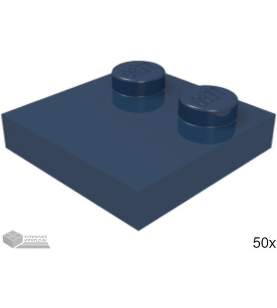 50x LEGO 33909 Donkerblauw Tegel aangepast, 50 stuks