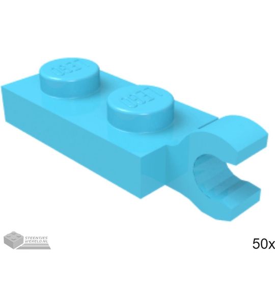 50x LEGO 63868 Donker azuur, Plaat aangepast, 50 stuks
