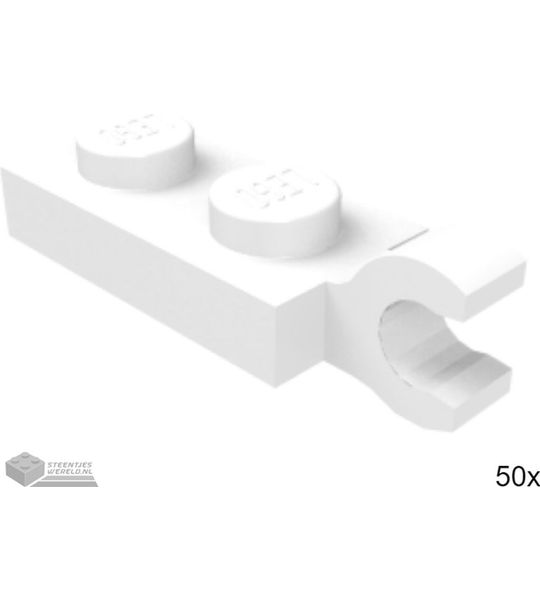 50x LEGO 63868 Wit, Plaat aangepast, 50 stuks