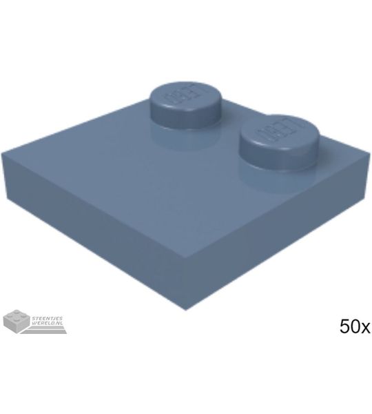 50x LEGO 33909 Zandblauw Tegel aangepast, 50 stuks