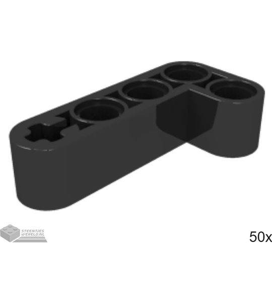 50x LEGO 32140 Technic arm Zwart, 50 stuks