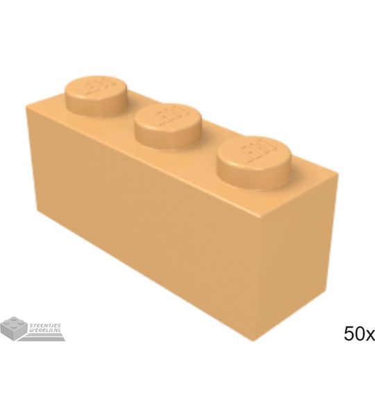 50x LEGO 3622 Steen 1x3 Medium noga, 50 stuks