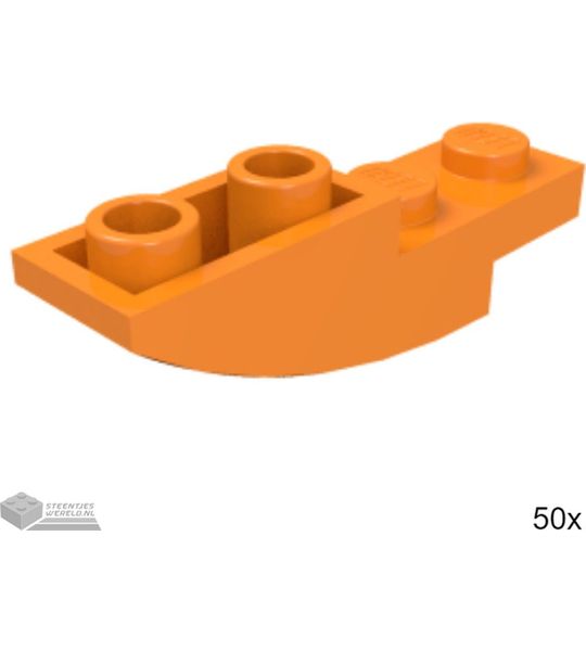 50x LEGO 13547 Dakpan gebogen Oranje, 50 stuks