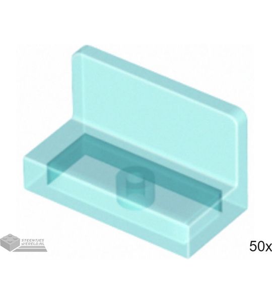 50x LEGO 4865b Paneel Doorzichtig lichtblauw, 50 stuks
