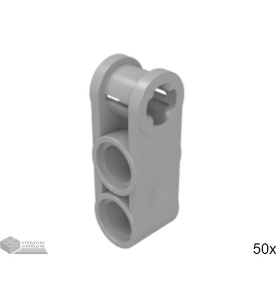 50x LEGO 42003 Technic connector Licht blauwgrijs, 50 stuks
