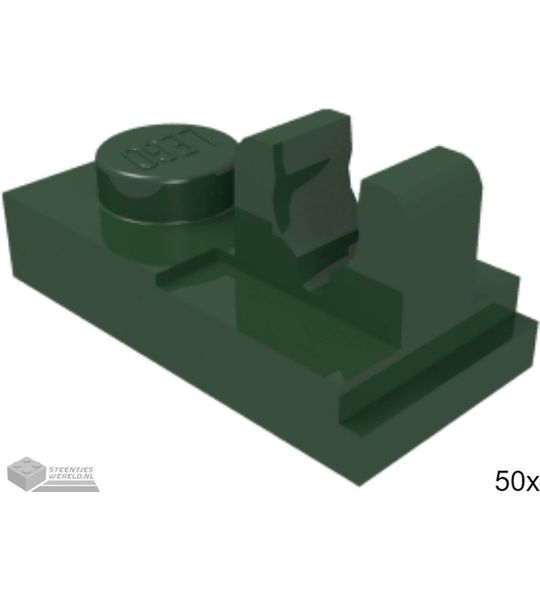 50x LEGO 92280 Donkergroen, Plaat aangepast, 50 stuks